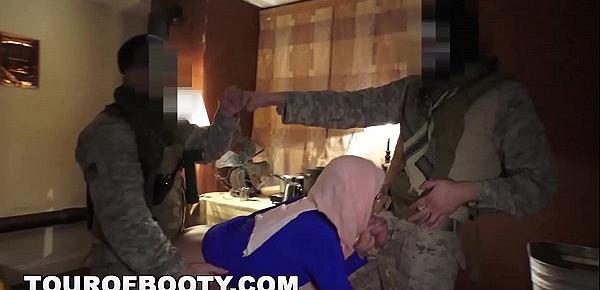  TOUR OF BOOTY - Local Arab Working Girl Entertains American Soldiers In The Middle East